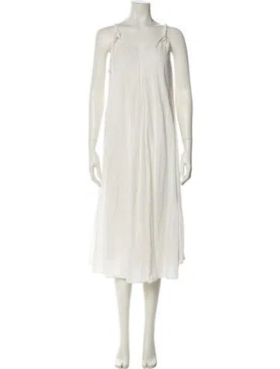 Pre-owned The Great V-neck Long Dress In Neutral
