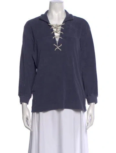 Pre-owned The Great V-neck Sweater In Blue