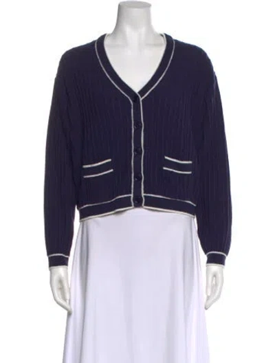 Pre-owned The Great V-neck Sweater In Blue