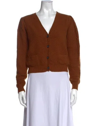 Pre-owned The Great V-neck Sweater In Brown