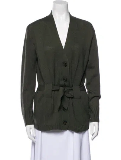Pre-owned The Great V-neck Sweater In Green