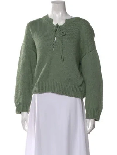 Pre-owned The Great V-neck Sweater In Green