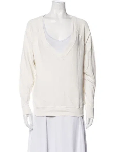 Pre-owned The Great V-neck Sweater In Neutral
