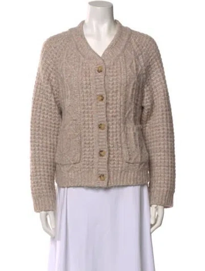 Pre-owned The Great V-neck Sweater In Neutral