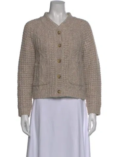 Pre-owned The Great V-neck Sweater In Neutral