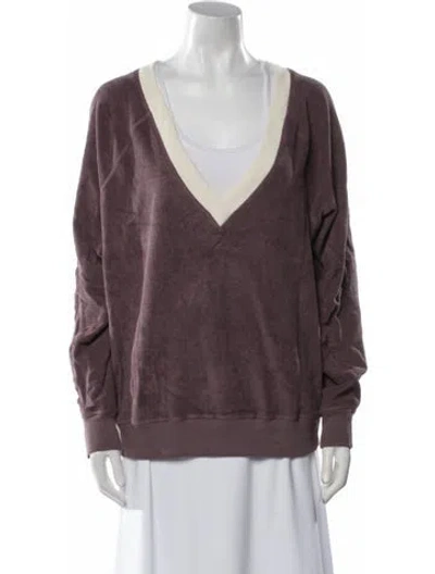 Pre-owned The Great V-neck Sweater W/ Tags In Purple