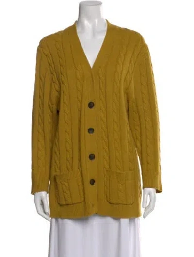 Pre-owned The Great V-neck Sweater In Yellow