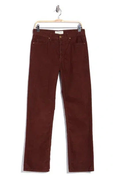 The Great . Wayne High Waist Straight Leg Jeans In Brown