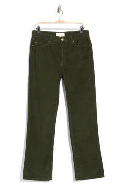 The Great . Wayne High Waist Straight Leg Jeans In Green