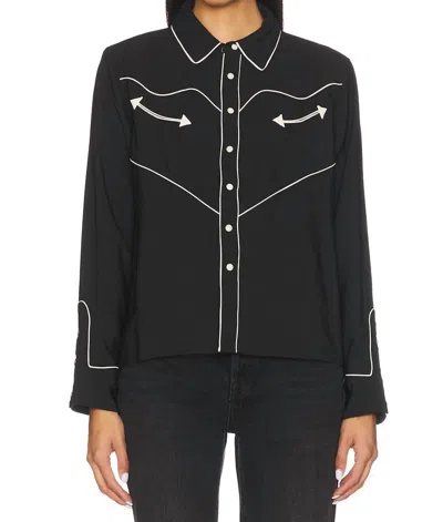 The Great Western Shirt In Black W/ Cream