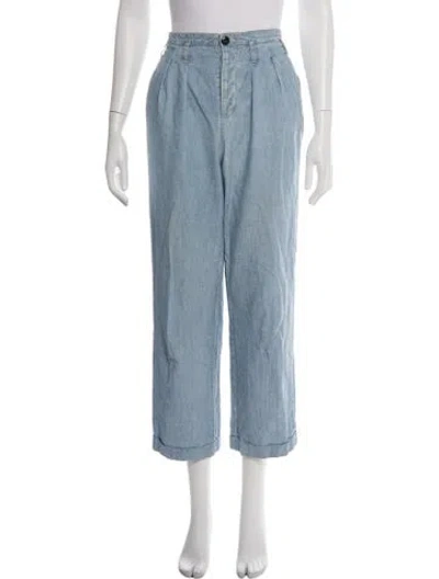 Pre-owned The Great Wide Leg Pants In Blue