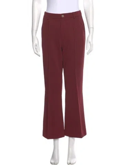 Pre-owned The Great Wide Leg Pants In Burgundy