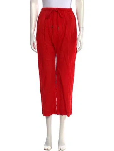 Pre-owned The Great Wide Leg Pants In Red