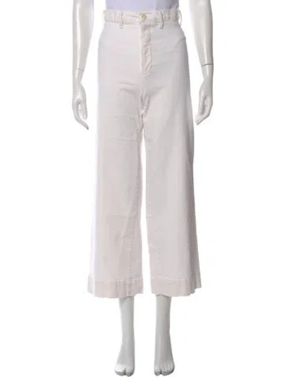 Pre-owned The Great Wide Leg Pants In White