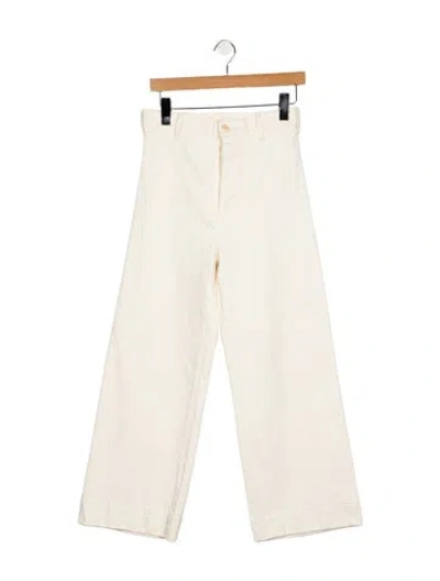 Pre-owned The Great Wide Leg Pants In White