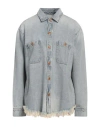 The Great . Woman Denim Shirt Blue Size 3 Cotton In Blue