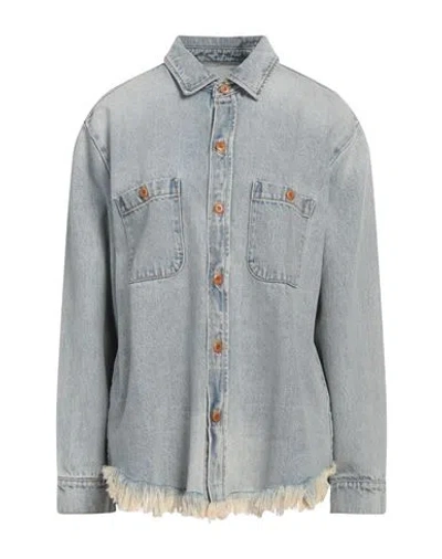 The Great . Woman Denim Shirt Blue Size 3 Cotton