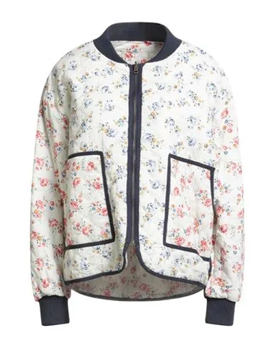 The Great . Woman Jacket Ivory Size 2 Cotton In White