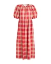 The Great Ravine Linen-blend Dress In Red