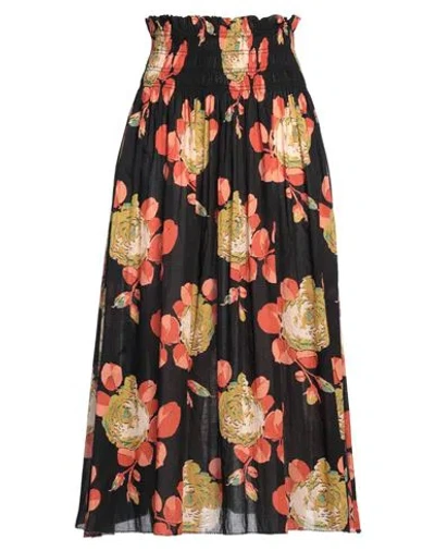 The Great . Woman Midi Skirt Black Size 2 Cotton