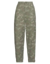 The Great . Woman Pants Military Green Size 27 Cotton In Gray
