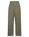 The Great . Woman Pants Military Green Size 29 Cotton In Green