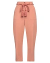 The Great . Woman Pants Salmon Pink Size 26 Cotton In Pink