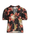 The Great . Woman Shirt Black Size 0 Cotton In Multi