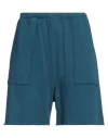 The Great . Woman Shorts & Bermuda Shorts Deep Teal Size 1 Cotton In Green