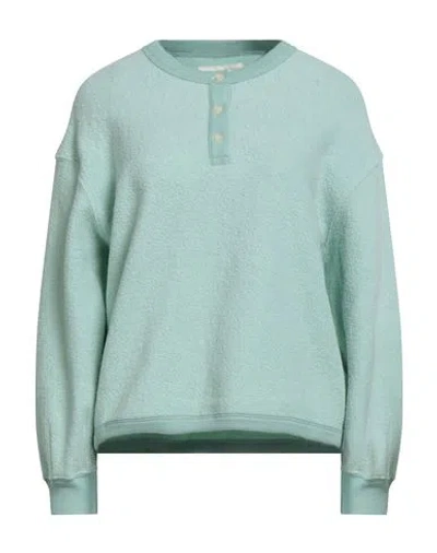 The Great . Woman Sweatshirt Light Green Size 1 Cotton, Polyester