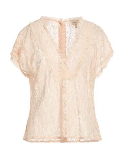 The Great . Woman Top Light Pink Size 0 Cotton, Nylon In Neutral