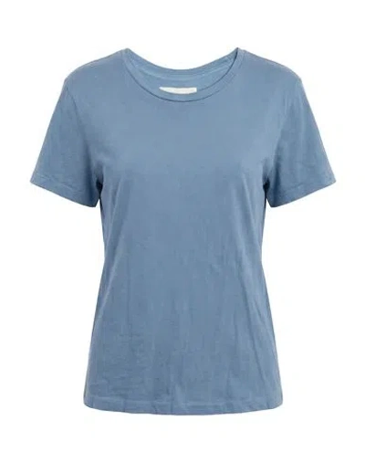 The Great . Woman T-shirt Slate Blue Size 3 Cotton