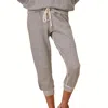 THE GREAT WOMEN'S CROPPED SWEATPANT IN VARSITY GREY