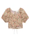 THE GREAT WOMEN'S PROVENCE TOP IN PEACH PAISLEY FLORAL