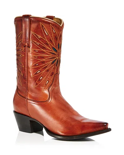 The Great Women's Southwest Leather Western Boots In Brown