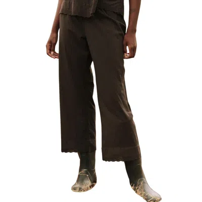 The Great Women's The Eyelet Easy Sleep Pant In Black
