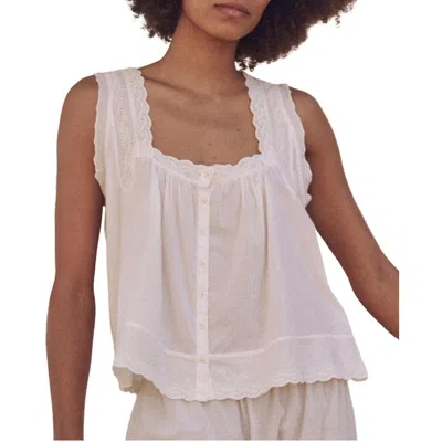 The Great Women's The Eyelet Tank Top In True White