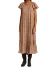 THE GREAT WOMEN'S THE NIGHTINGALE SCOOPNECK TIERED MAXI DRESS