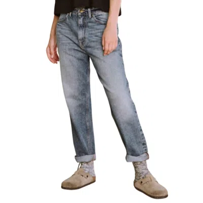 The Great Women's The Slouch Straight Jean In Blue In Gray