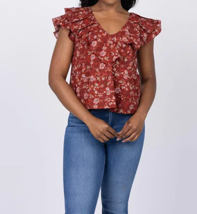 The Great Women's Topiary Top In Spice Mesa Floral In Multi