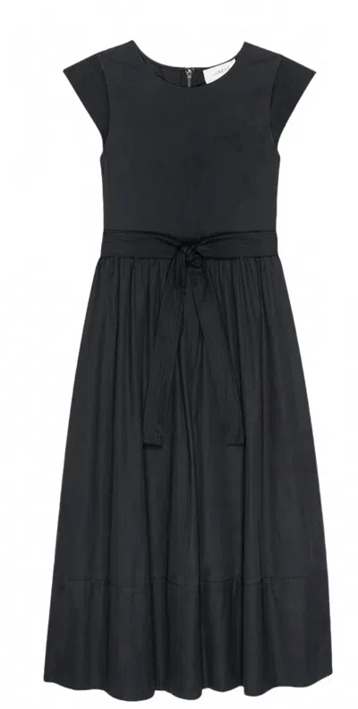 The Great Women's Tulsa Dress In Black In Metallic