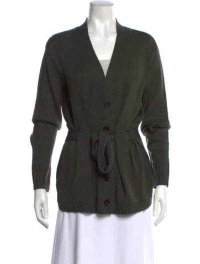 Pre-owned The Great Wool V-neck Sweater W/ Tags In Green