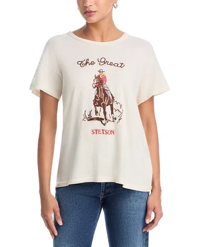 The Great X Stetson Boxy Graphic Tee In White