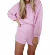 The Greii Caroline Super Pullover & Shorts Set In Lilac In Pink