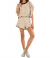 The Greii Melrose Tweed Shorts In Black Multi
