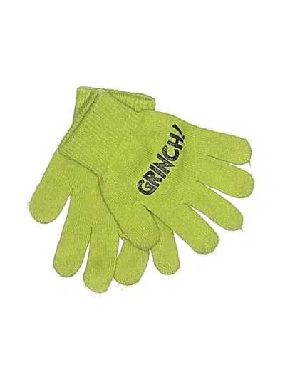 Pre-owned The Grinch Kids' Gloves In Green