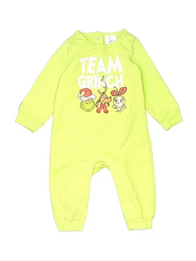 Pre-owned The Grinch Babies' Long Sleeve Onesie In Yellow