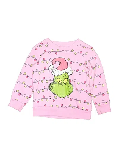 Pre-owned The Grinch Kids' Pullover Sweater In Pink