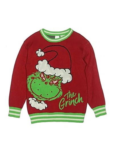 Pre-owned The Grinch Kids' Pullover Sweater In Red