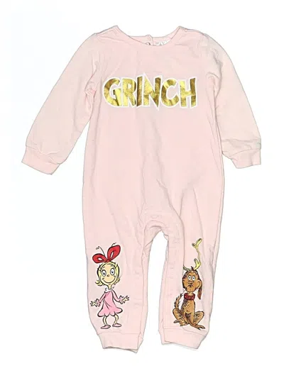 Pre-owned The Grinch Babies' Romper In Pink